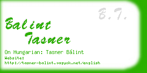 balint tasner business card